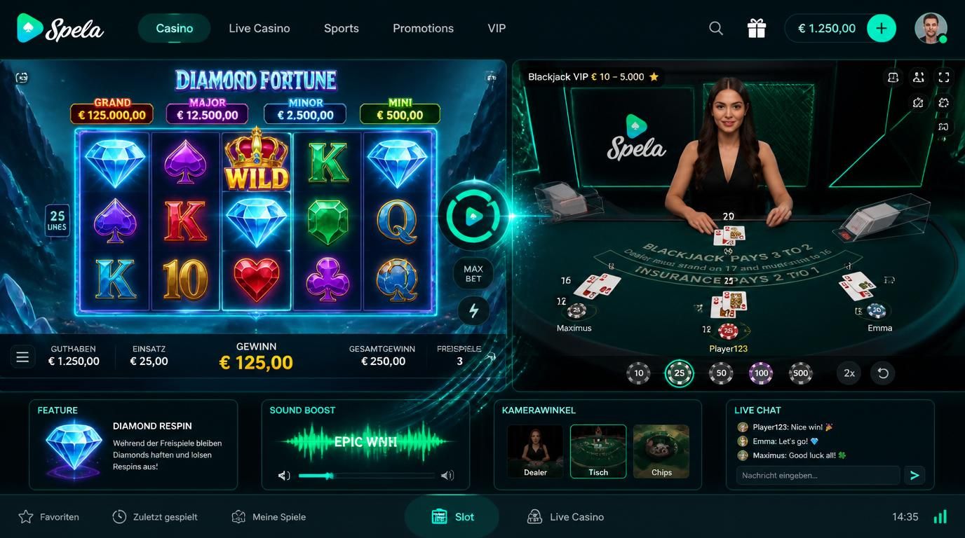  Mischung aus HD-Slot und Live-Casino Atmosphäre 